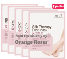 Malie 5 Pack Silk Therapy Foot Mask with Horse Oil Moisturizer, Korean Skincare picture