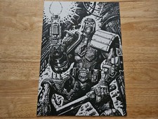 Clint Langley Judge Dredd Original Art Sketch 8x11 Board picture