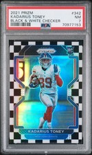 2021 Panini Prizm #342 Kadarius Toney Black & White Checker PSA 7 picture