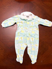 Vintage Honors Baby Footed Sleeper 6M  Cotton Patchwork Snap Front picture