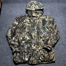 Vtg 90s Gamehide Mossy Oak Break Up Camo Hunting Jacket Parka Hooded Mens XL picture