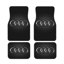 4 Piece Audi Car Front & Rear Floor Mat Set Non-Slip Carpet Mats picture