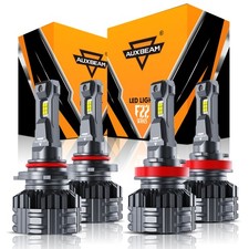AUXBEAM F22 9006 9005 H11 LED Headlight Bulbs High Low Beam Super Bright White picture