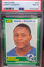 SCORE 1989 Score Barry Sanders RC Rookie #257 Lions PSA 147923807 picture