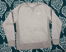Nike The Athletic Dept Crewneck Sweatshirt Women's L Gray Fleece Pullover picture