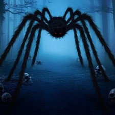 15FT Halloween Giant Spider Outdoor Decorations - Scary Large 15FT, Black picture