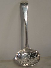 Superb Antique 1790 Georgian Sterling Silver Sugar Sifter / Tea Strainer Spoon picture