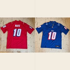 Lot 2 Drake Maye #10 New England Patriots 90s throwback Retro Rivalries Jersey picture