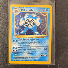 Pokémon TCG Poliwrath 13/102 Base Set Holo Rare 90 HP Stage 2 English picture