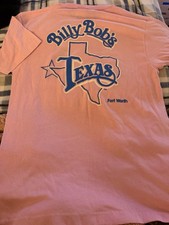 Vintage Billy Bobs Texas Fort Worth Back Print Shirt Adult M Pink Single Stitch picture
