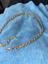 Gold plated Rope Chain 925 silver -24 inch 8mm- picture