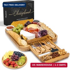SMIRLY Charcuterie Board Set with Serving Accessories, Bamboo picture
