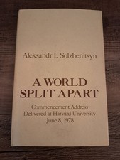 Solzhenitsyn A World Split Apart 1st Edition 1979 HC DJ Publisher Review Slip picture