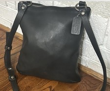 Vintage Coach Chelsea Legacy Messenger Bag 9457 Black Leather Crossbody picture