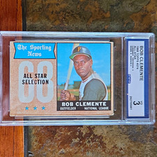 Topps 1968 Roberto Clemente Pittsburgh Pirates Sporting News All-Stars #374 picture