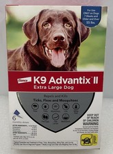 K9 Advantix II Flea & Tick Prevention Extra Large Dogs - 6 Doses - New In Box picture