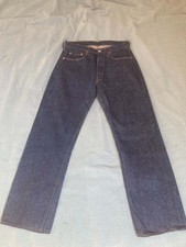 Vintage 70s Levi’s 501 Redline Selvedge Jeans Button 6 USA Dark Indigo W34 L34 picture