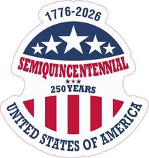 StickerTalk Semiquincentennial USA Vinyl Sticker, 5 inches x 5.3 inches picture