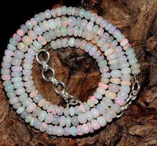 16 Inch Opal Beads Necklace Natural Ethiopian Opal Gemstone Beads Necklaces picture