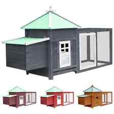 Chicken Coop and Run Hen House with Nesting Box Chicken Pen Solid Wood vidaXL picture