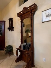 Eastlake style Victorian hall tree picture