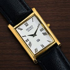 Vintage Seiko Slim Tank White Dial Quartz Men’s Wristwatch picture