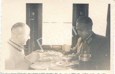 Photo WW II Wehrmacht Officers Breakfast Before Drive to Insterburg 14.2.41 L1.97 picture