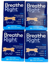 120 BREATHE RIGHT NASAL STRIPS ORIGINAL LARGE TAN  ( 4 x 30 CT Boxes ) EXP 2028 picture