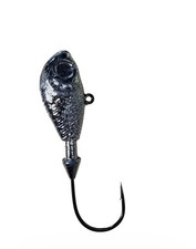 10 ULTRA MINNOW JIG HEADS 3/4 To 4oz Unpainted Jigs Black Nickel Mustad Hooks picture