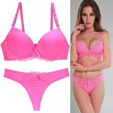 Women's Sexy Lace Push Up Bra Set Bralette Top Thong Underwear Lingerie Knicker picture