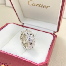 NEW Pave.Fully Diamond Chelsea 18k White GoldCARTErRring SZ 8 picture