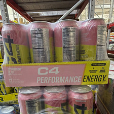 C4 Performance Energy Drink Strawberry Blast Zero Sugar 200mg Caffeine 12 Pack picture