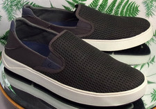 OLUKAI LAE'AHI PAVEMENT GRAY SLIP ONS LEISURE SNEAKERS COMFORT SHOES MENS SZ 9 picture