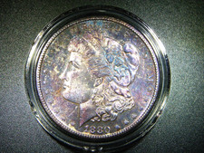 EF+/AU 1880-S MORGAN SILVER DOLLAR BEAUTIFULLY TONED COLLECTOR GRADE COIN M-2286 picture
