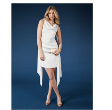 NWT BCBGMAXAZRIA SPINA SIDE DETAIL DRESS GARDENIA L picture