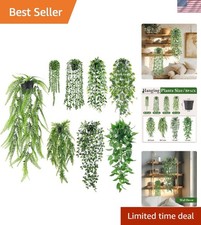 Elegant 8Pcs Artificial Hanging Plants - Transform Your Space with Style picture