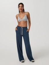 Vuori Halo Essential Wide Leg Pants Womens Blue Coast Heather Athleisure Medium picture