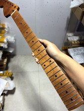 left big head 22 fret Roasted flame Maple guitar neck DIY Satin parts picture