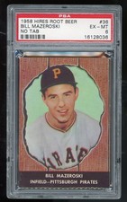 1958 Hires Root Beer Bill Mazeroski HOF PSA 6 No Tab LOOKS GREAT + Vivid - Wow picture