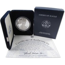 2003 W American Silver Eagle Proof $1 Coin Collectible OGP COA picture