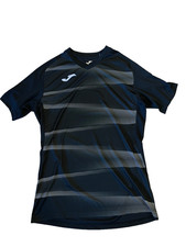 Joma Black Short Sleeve Graphic Athletic Soccer Jersey Shirt Futbol NWT picture