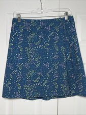 RipSkirt Hawaii Wrap Skirt Womens Size S Blue Floral Botanical Active Beach picture