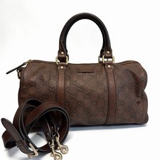 Gucci  Boston Bag  Leather Brown Authentic picture