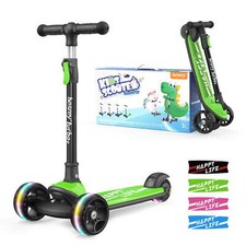Besrey Kids 3 Wheel Scooter for Ages 3-10 Years Girls/Boys,Toddler Scooter,Green picture
