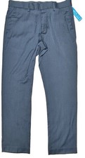 NWT Perry Ellis Portfolio Travel Luxe Slim Fit Dress Pants 32x30 Blue Gray picture