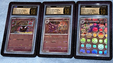 📈JPN 151 Master Ball Set: Gengar, Haunter, Gastly (LOW POP) [CGC Pristine 10]🔥 picture