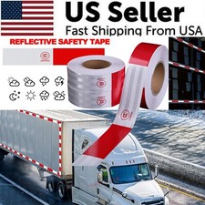 Reflective Tape CONSPICUITY Trailer Safety Warning Sign Auto Truck Red White NEW picture