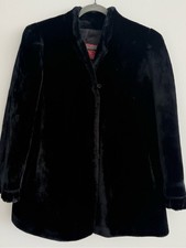 Rare Vintage 1970s Women's Sasson Black Teddy Coat ILGWU picture