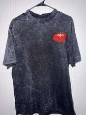 Von Dutch Men’s Black Graphic Print T-Shirt M Crew Neck Embroidered Logo picture