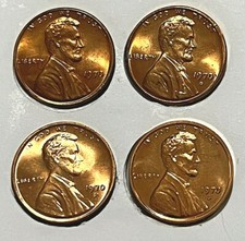 1970 P D S S GEM UNCIRCULATED (LARGE DATE) LINCOLN CENTS + PROOF (4 COINS) picture